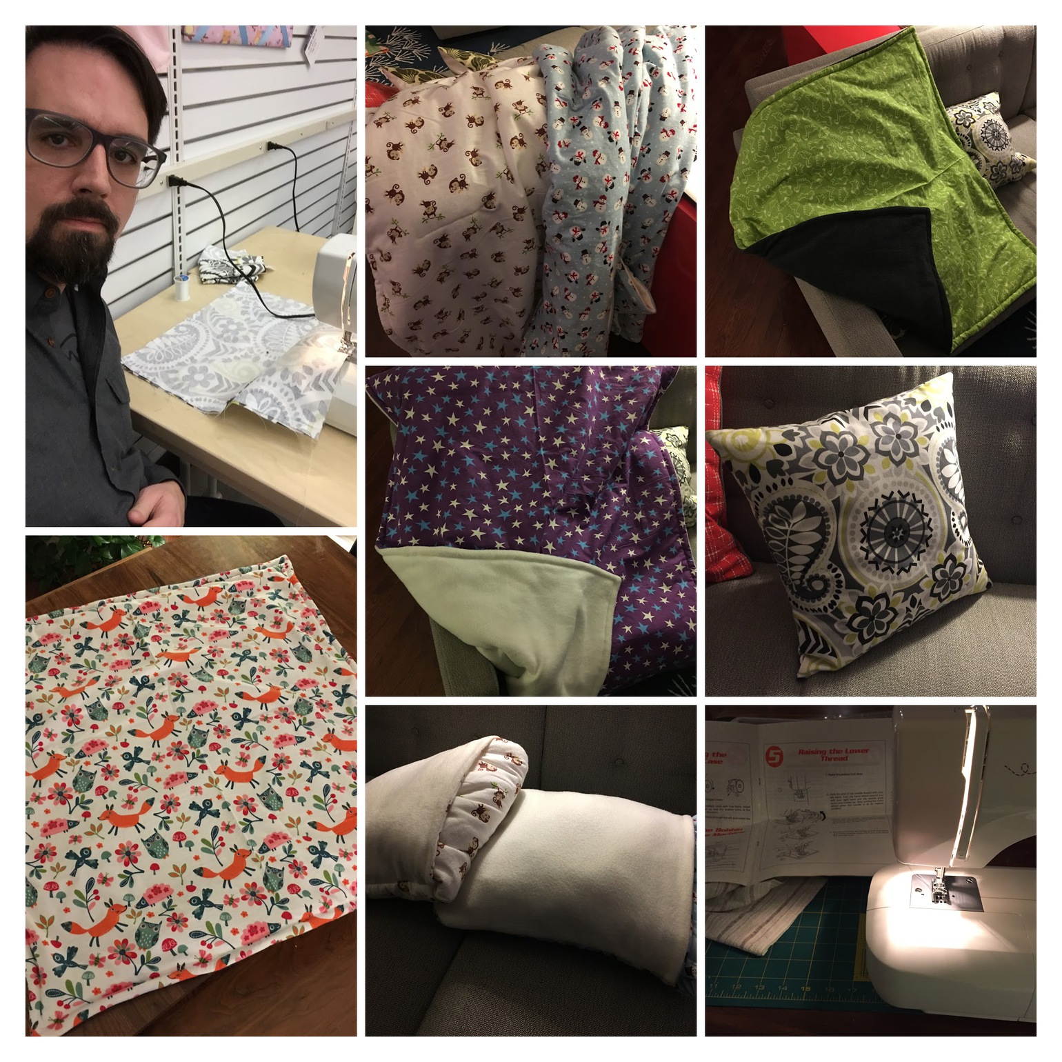 collage of sewing