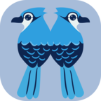 jj logo - two blue jays